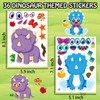 Acevegue 36 Sheets Dino Stickers for Children, Make Your Own