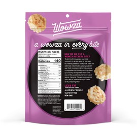 Wowza Sweet Maui Onion - Healthy Snacks, Mini Rice Cakes, Sticky Rice Crunchy Snack, Low Calorie, Savory Rice Crisp - Ideal Healthy Snack for Adults & Kids, 3.5 oz Bag, 8 Pack