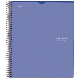 Five Star Interactive Notetaking, 1 Subject, College Ruled Spiral Notebook, 100 Sheets, 11" x 8-1/2", Customizable, Blue (06374AD2)