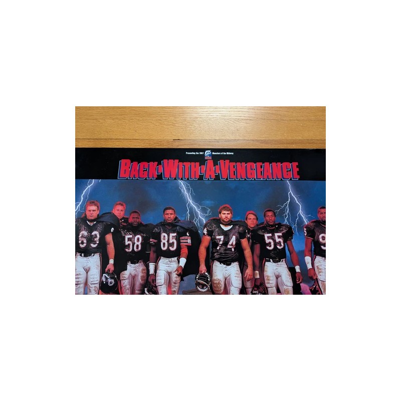 Chicago Bears Back with a Vengeance 1987 Poster featuring Hampton