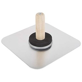 Edward Tools Aluminum Hawk for Masonry, Drywall, Sheetrock, Plaster - Solid Aluminum Mud Tray Trowel - Ergo Handle with Sponge Callus Preventer - Smooth Edges/Round Corners (10"X10")