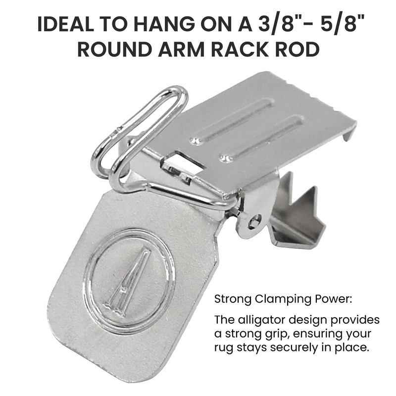 ANDUSTRIAL - Small Durable Clips/Clamps for Displaying Rugs, Shawls, Leather