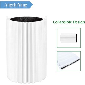 2 Pack Blue Pure 411 Filter Replacement Compatible with Blue Pure 411 Genuine, 411+, 411 Auto and MINI Air Purifiers, Package Include the 2 HEPA Filters and 2 Activated Carbon Filter