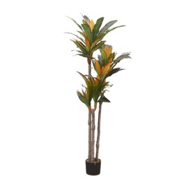 dainslef Artificial Dracaena Tree, 145cm/4.75FT Large Artificial Plants in Pot, Decorative Fake Dracaena Tree with Adjustable Branch for Indoor, Home, Office Decoration