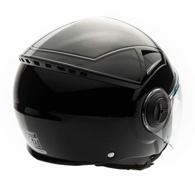 MMG Helmets Open Face Pilot Style Integrated Flip Up Visor