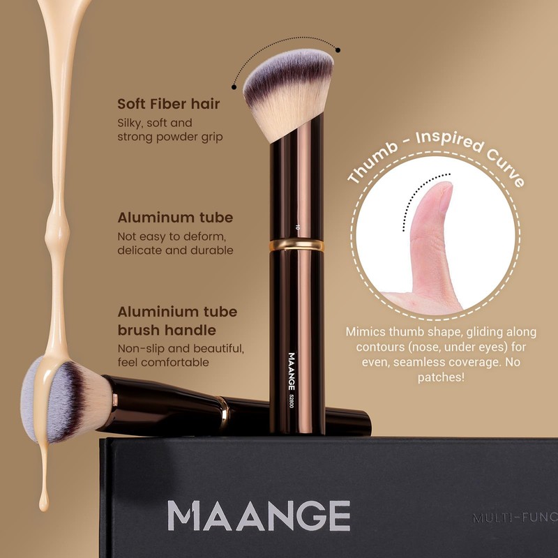 MAANGE Makeup Brushes 16Pcs Professional Foundation Powder Blush Contour Eyeshadows