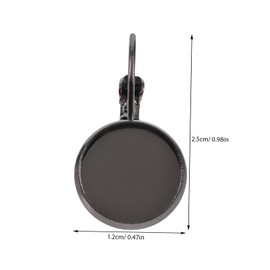 DOITOOL 20Pcs Gunmetal Bezel Earring Trays Base for DIY Pendant Making Lightweight Earring Blanks with Hooks for Gemstone Crafts Jewelry Accessories