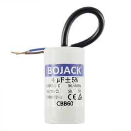 BOJACK CBB60 4uF 450V 50/60HZ Starting Capacitor, SH Motor Operating Capacitor, AC Motor Capacitor, with Wire
