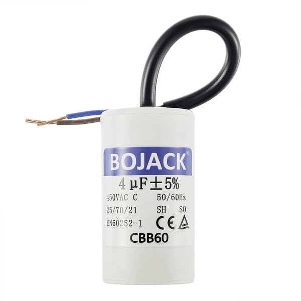 BOJACK CBB60 4uF 450V 50/60HZ Starting Capacitor, SH Motor Operating