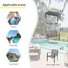 Shintenchi 4 Pieces Patio Furniture Set with Glass Coffee Table,