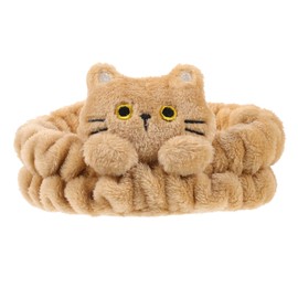 PACKOVE Cat Headband for Washing Face Cute Spa Hair Band Non-Slip Flannel Makeup Accessory for Girls Soft Facial Headband for Skincare and Face Washing