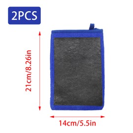 YUYUDEHM 2 Pack Clay Towel Mitt 8 x 5 Inch, Microfiber Car Clay Bar Mitt for Car Detailing