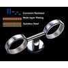 Toothbrush Glass Tumbler with Stainless Steel Holder Wall Mount Chromed
