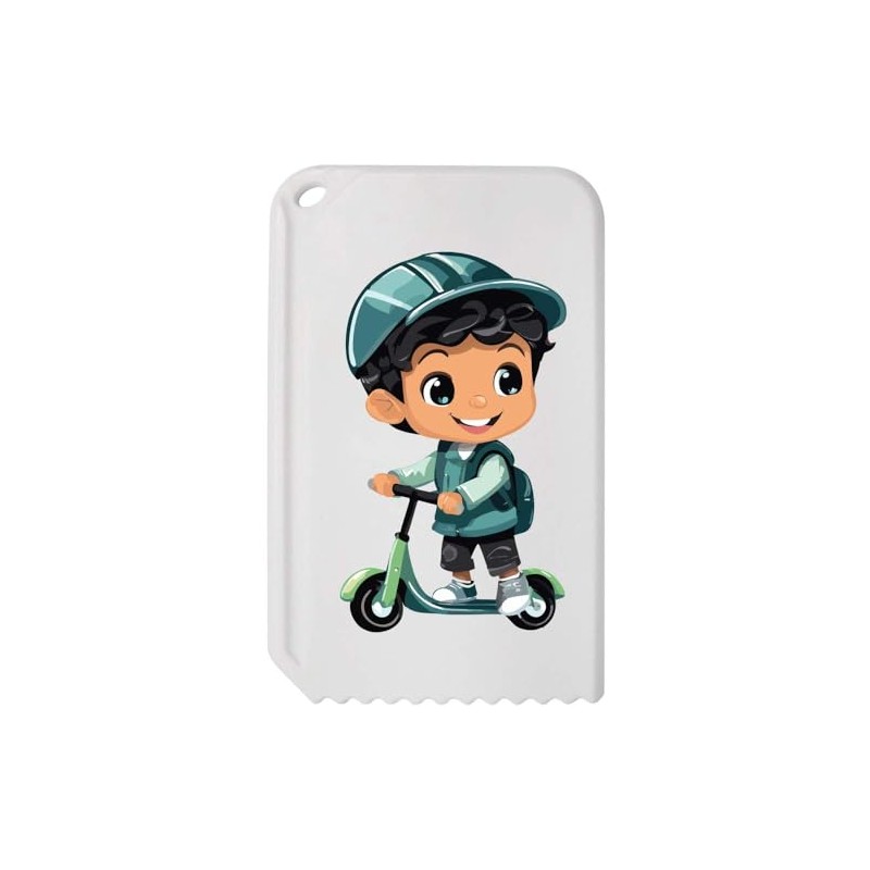 Azeeda 'Little Boy And Scooter' Plastic Ice Scraper (IC00036470)