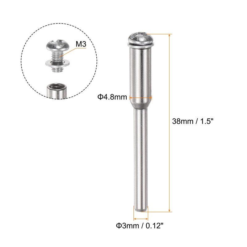 sourcing map Cut Off Wheel Screws Mandrel 3 mm Shank