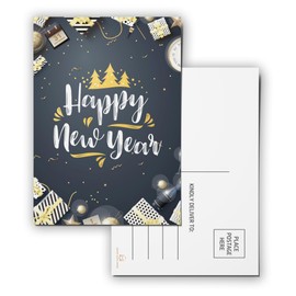 AGAPE LOVE CARDS Happy New Year Postcards (VGOLD-1)