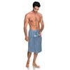 TowelSelections Mens Shower Wrap Adjustable Cotton Terry Spa Bath Gym