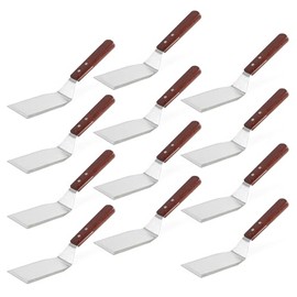 Adcraft 11" Scraper/Turner with Wood Handle, Pack of 12, in Stainless Steel (KT-64)