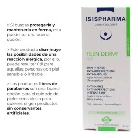 Isispharma Teen Derm Az 30ml Gel Crema Facial Anti Imperfecciones Tipo de piel Acneica                                                                