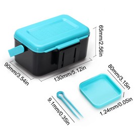 SagaSave Portable Fishing Hooks Tackle Tray Box with Double Layer Container Accessory Organizer Storage for Bait Sinker Lure Bead