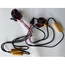 Shibeiparts 2pcs 50W 6 Ohm 3157 4157 Led Load Resistors Fix Hyper Flash for Switchback LED Turn Signal Blink Light LED License Plate Lights Error Code