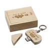 LXSINO 64GB Wood USB 3.0 Flash Drive with Laser Engraved