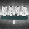 4 Way Air Hose Splitter, Brass Galvanised Pneumatic Connection Adapter,