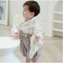 [SEIWARAKU] HF29 Baby Clothes, Hakama, Romper, Kimono, Kimono, Girls, Boys, Rabbit Pattern, Floral Pattern, Formal, Baby, Shrine Visit, Centennial Holiday, First Festival, Kimono, Romper, Coverall,