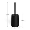 Santrue Toilet Brush and Holder Set Black for Bathroom Modern