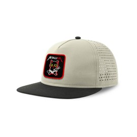 Forge Bros Metalicat Streetwear Hat with Flat Visor Embroidered Patch Light Grey