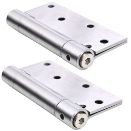 UHPPOTE 4 inch Stainless Steel Single Spring Door Hinge Automatically Closed Comfortable (Pack of 1 Pair)
