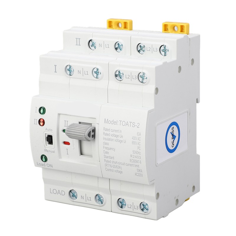 Dual Power Automatic Transfer Switch 4P 63A Emergency Generator Changeover