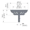 KANARY Kitchen Sink Basket Strainer Replacement for Standard Drains (3-1/2