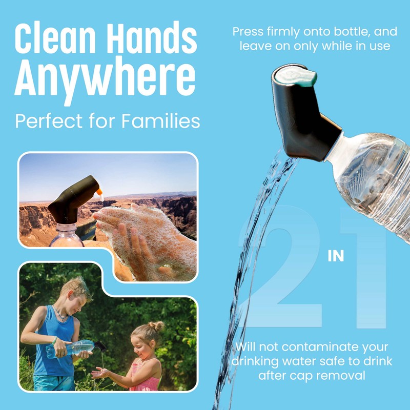 Suds2Go Portable Hand Washing Station Refillable Cap Universal Fit for