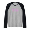 Pink The Time Is Now Pink Graphic Raglan Baseball Tee