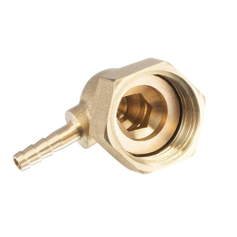 sourcing map Brass Hose Barbed Suitable for Elbows, 4 mm