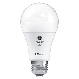 GE Lighting Reveal HD A19 LED Light Bulbs, General Purpose, 40-Watt Replacement, 350 Lumen, Medium Base, 2-Pack