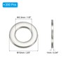 PATIKIL 304 Stainless Steel Flat Washer, 200 Pack 1/5" ID