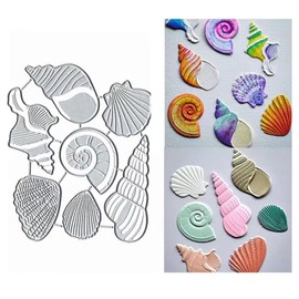 Shell Conch Frame Metal Die Cuts Dies Stencil, Shell Conch Frame Cutting Dies Cut Stencils DIY Scrapbooking Cards Photo Album Craft Embossing Paper Dies for Album Card Scrapbooking Making