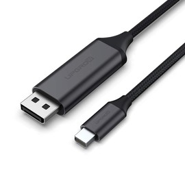 UPGROW Mini DisplayPort to DisplayPort Mini DP to DP Cable 6 ft 4K@60Hz Nylon Braid DisplayPort to Mini DisplayPort(Thunderbolt Compatible) Cable