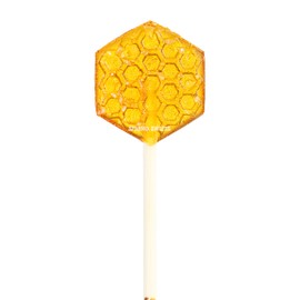 Sparko Sweets Sea Salt Honeycomb Lollipops, Made in USA, No Artificial Ingredients, No Corn Syrup, 40 Pieces, 1.3-inch Diameter, 1.5 lbs, Gold – Ideal for Tea Stirrers, Sore Throat Remedy, and Gifts