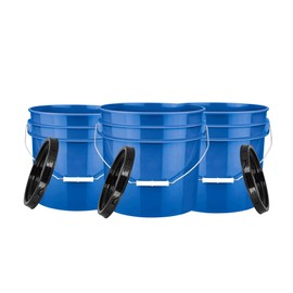 House Naturals 3.5 Gallon Food Grade Bucket Pail with Lid (Pack of 6) BPA Free Made in USA containers