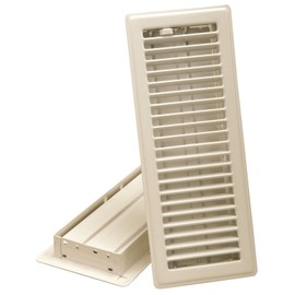 Imperial Manufacturing RG0244 4-Inch by 10-Inch Louvered Floor Register, Almond