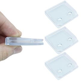 Kemcatui 4Pcs Clear Shower Curtain Clips, Bathroom Adhesive Curtain Holder, Shower Splash Guard Holder Windproof for Indoor Shower Liners Weight