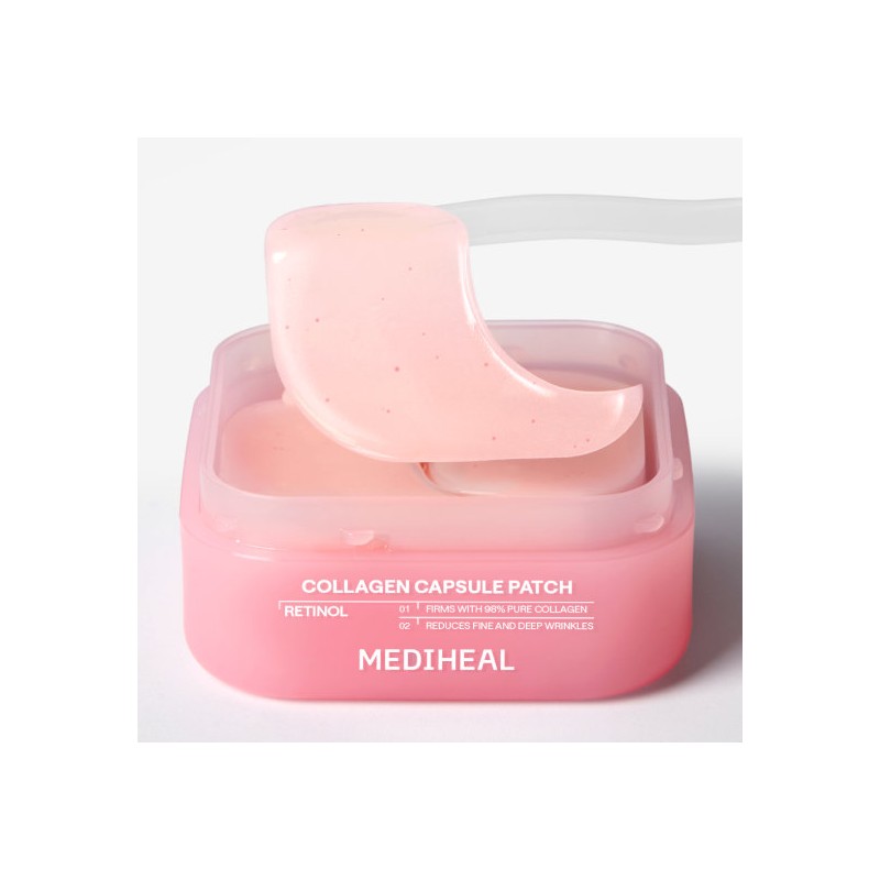 Mediheal Collagen Capsule Patch, Retinol Wrinkle & Elasticity Eye Patch,