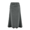 Laphilo Women's Plain Viscose Casual Elastic Waist Flared Midi Skirt