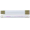 BMI 980904200 Wooden-Folding Rule, White, 2 m