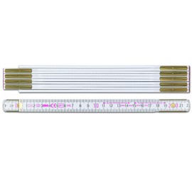 BMI 980904200 Wooden-Folding Rule, White, 2 m