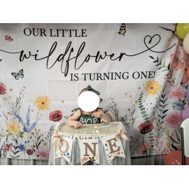 Avezano Wildflower 1st Birthday Backdrop Floral Our Little Wildflower is Turning One Birthday Decorations Watercolor Girl First Bday Party Background 7 x 5 ft