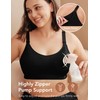 Pumping Bra Hands Free Zip Opening Design Seamless Nursing Bras